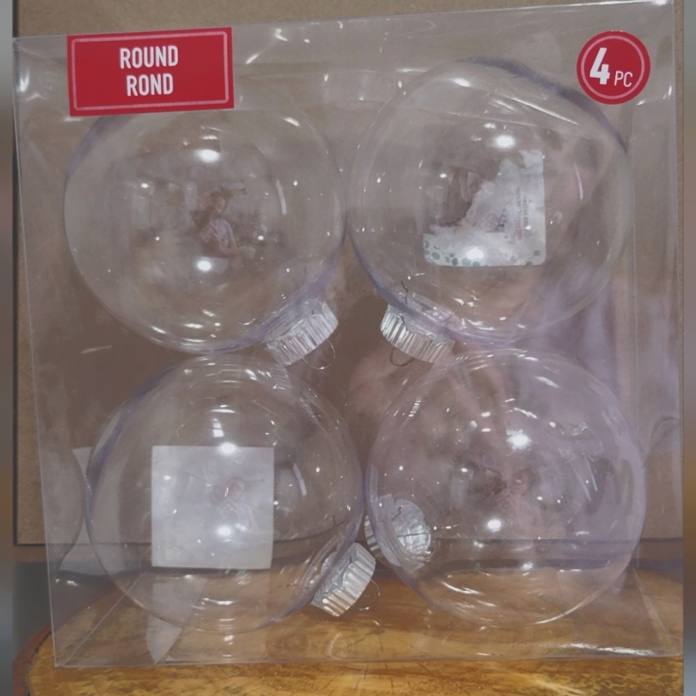 DIY glass ornaments- 4 peices